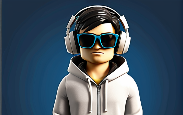 **
A Roblox avatar sporting a hipster style: oversized headphones, sunglasses, and a hoodie. The avatar should appear cool and expressive, embodying a personalized digital identity within the Roblox environment.
**